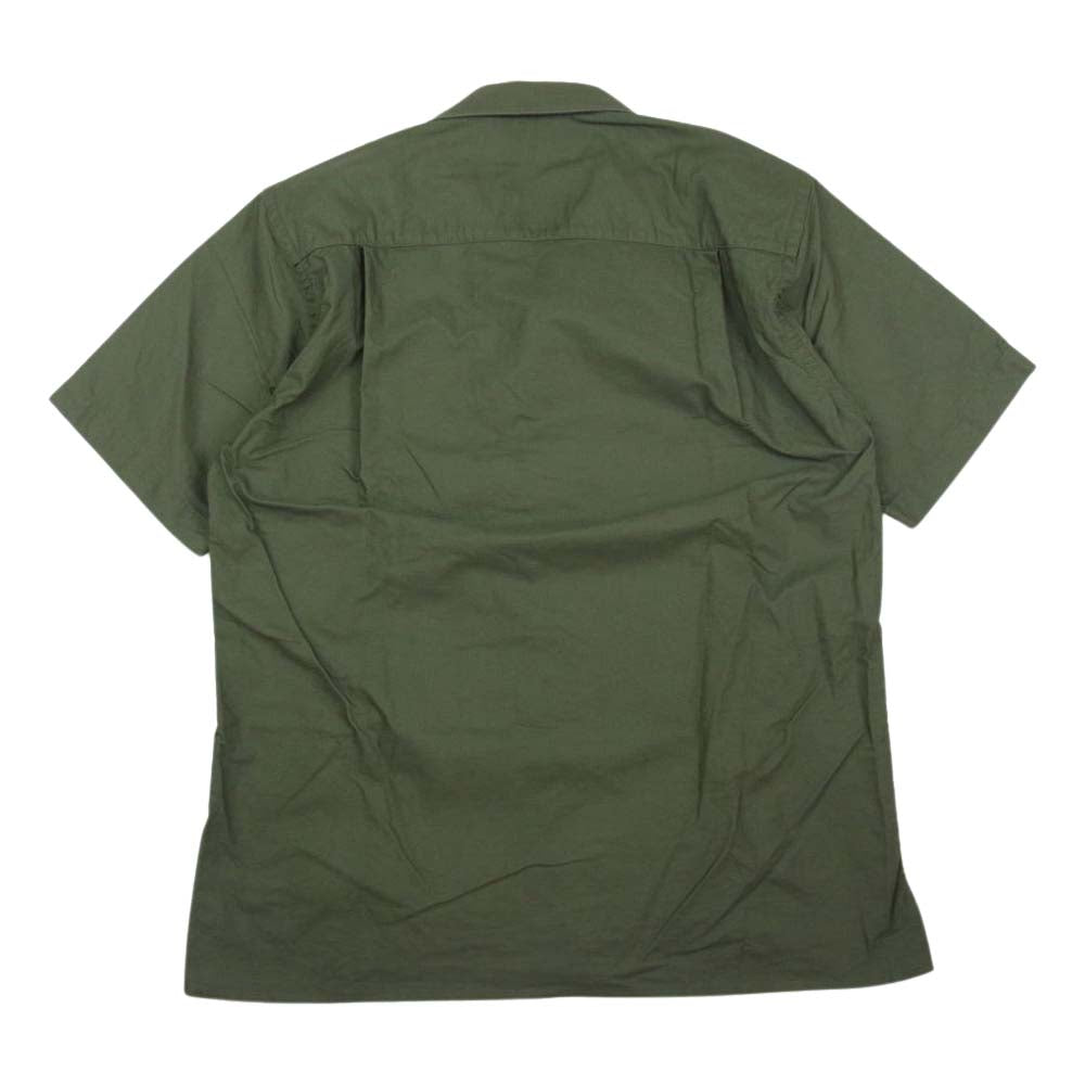ギットマン ブラザーズ UNITED ARROWS別注 USA製 VINTAGEシルエット 半袖 オープンカラー シャツ カーキ系 14.5【中古】