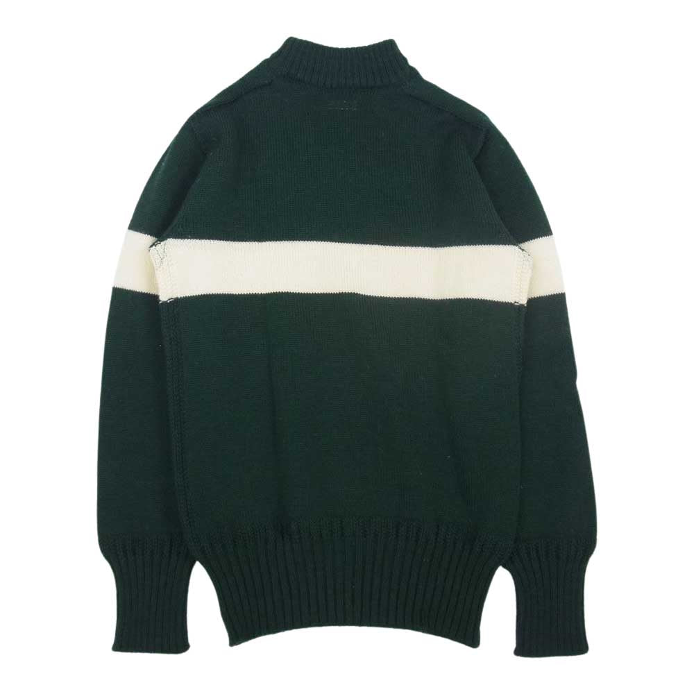 キャプテンサンシャイン KS5FKN03 Seamless Naval Sweater シームレス ネイバル ニット セーター グリーン系 S【中古】