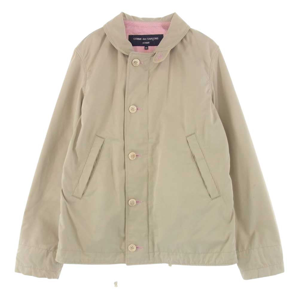 COMME des GARCONS HOMME コムデギャルソンオム AD2008 HB-J037 パッカリングステッチ コットン ミリタリー デッキジャケット ベージュ系 SS【中古】