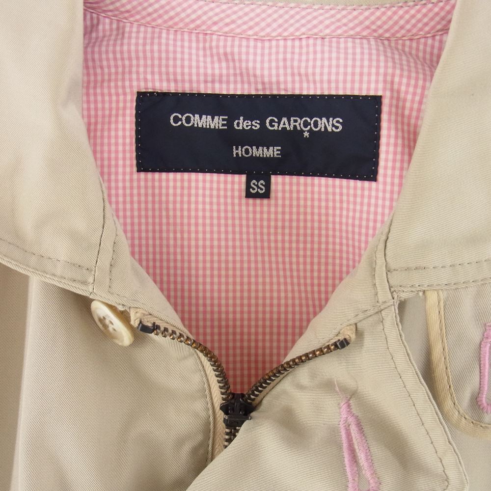 COMME des GARCONS HOMME コムデギャルソンオム AD2008 HB-J037 パッカリングステッチ コットン ミリタリー デッキジャケット ベージュ系 SS【中古】