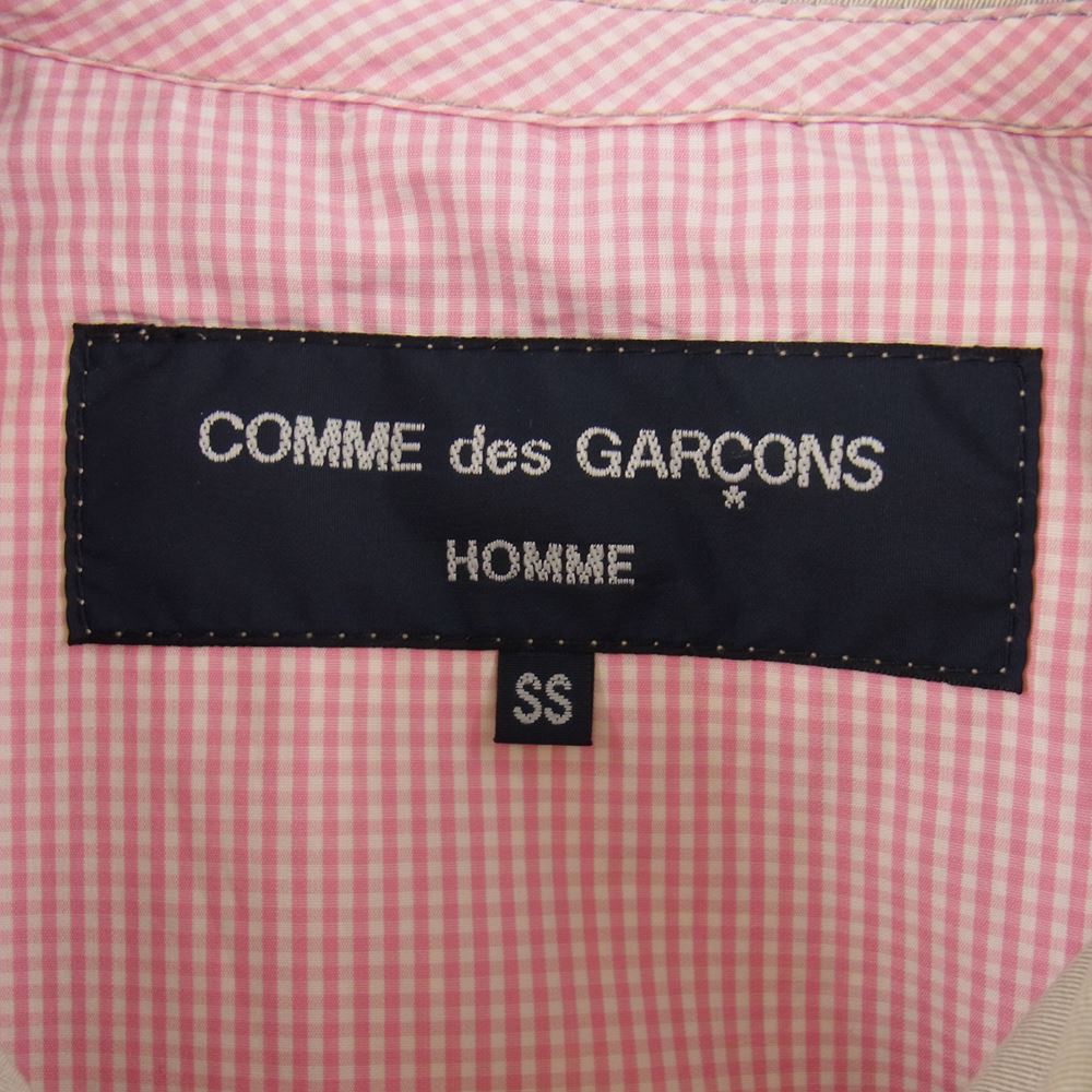 COMME des GARCONS HOMME コムデギャルソンオム AD2008 HB-J037 パッカリングステッチ コットン ミリタリー デッキジャケット ベージュ系 SS【中古】