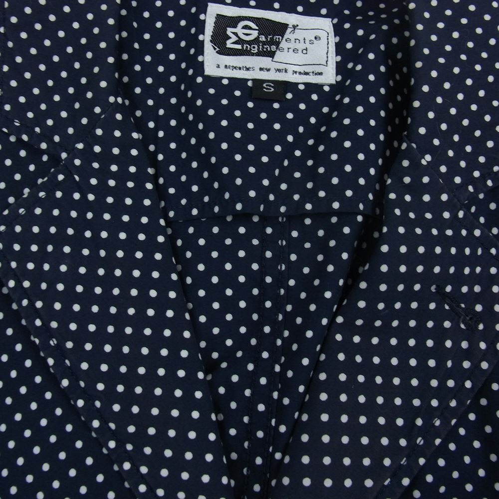 Engineered Garments エンジニアードガーメンツ ドット柄 コットン テーラードジャケット ネイビー系 S【中古】