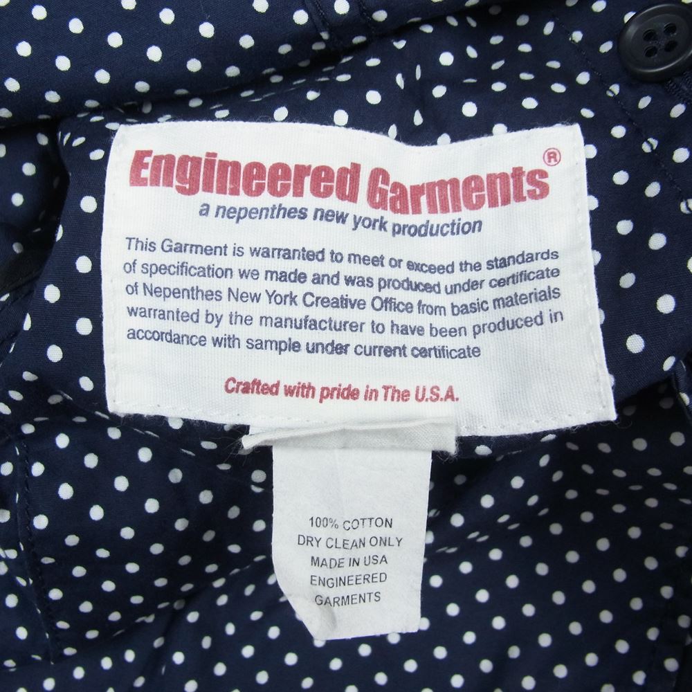 Engineered Garments エンジニアードガーメンツ ドット柄 コットン テーラードジャケット ネイビー系 S【中古】