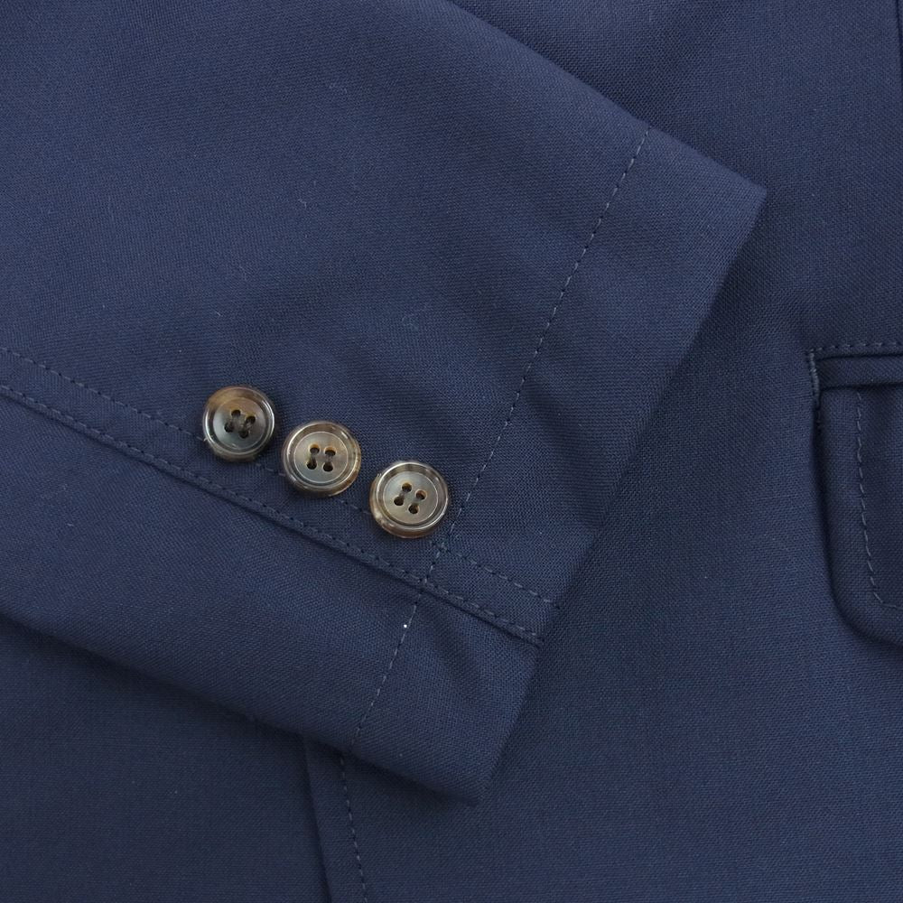 COMME des GARCONS HOMME コムデギャルソンオム AD2015 HQ-J003 HQ-P001 パッカリング ウール セットアップ テーラードジャケット パンツ ネイビー系 XS【美品】【中古】