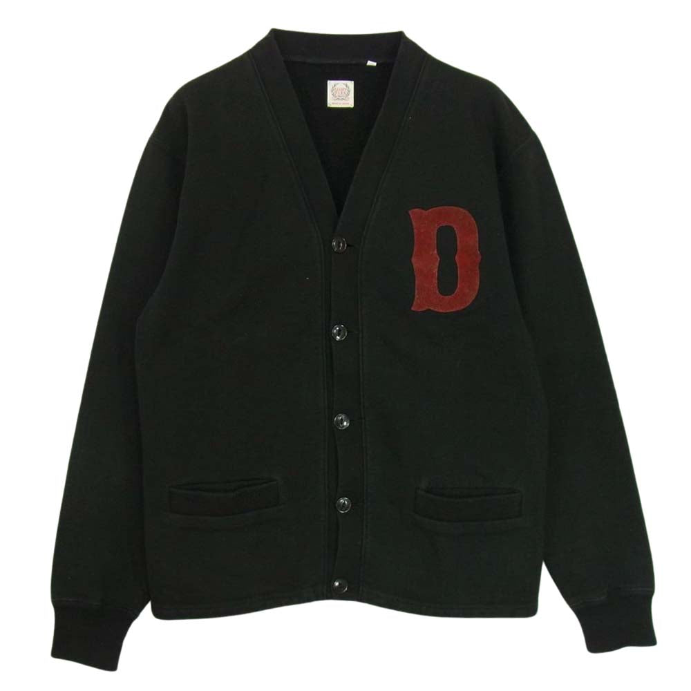 THE FLAT HEAD ザフラットヘッド GLORY PARK グロリーパーク スウェット カーディガン ブラック系 38【中古】