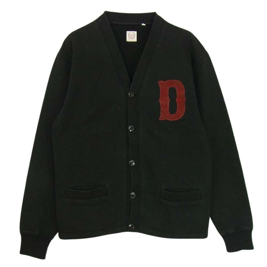THE FLAT HEAD ザフラットヘッド GLORY PARK グロリーパーク スウェット カーディガン ブラック系 38【中古】