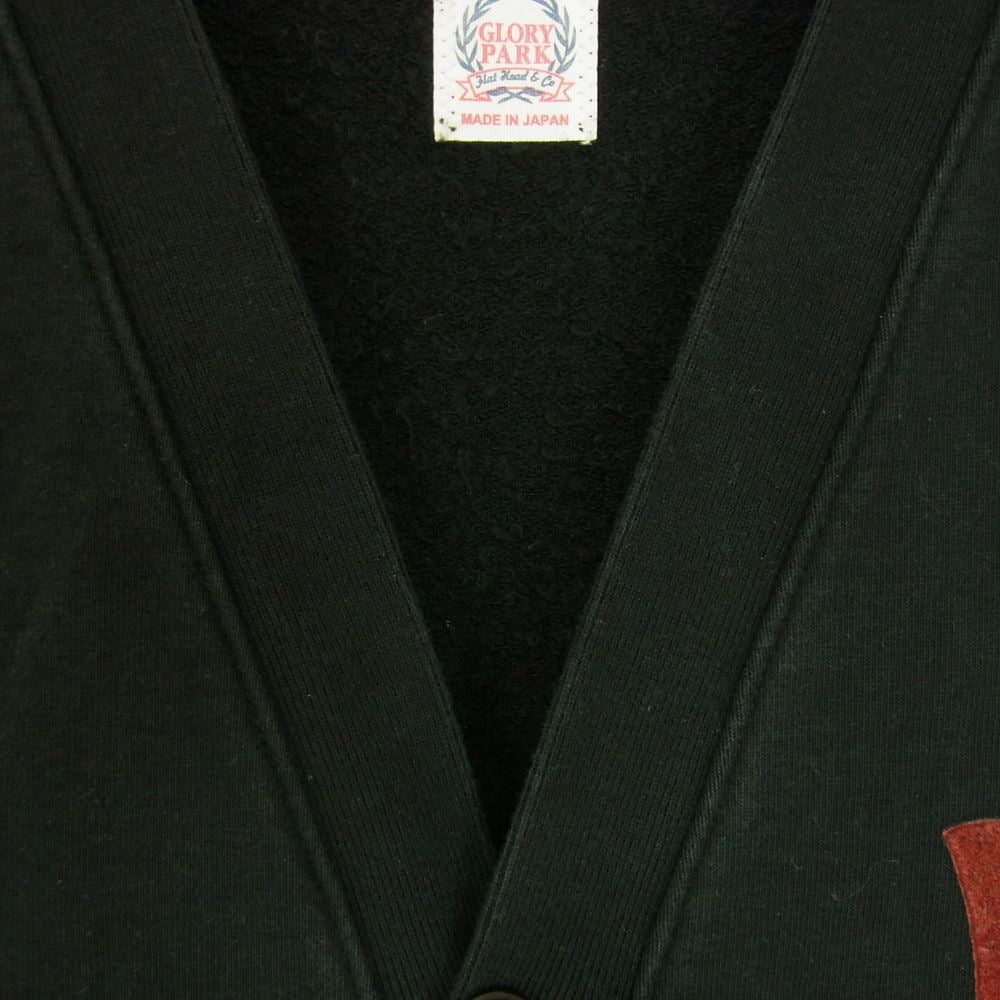 THE FLAT HEAD ザフラットヘッド GLORY PARK グロリーパーク スウェット カーディガン ブラック系 38【中古】