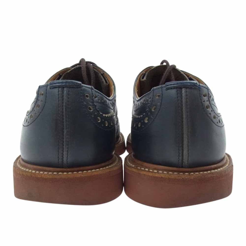 Tricker's トリッカーズ BOURTON バートン ウイングチップ メダリオン シューズ モスグリーン系 7.5【中古】