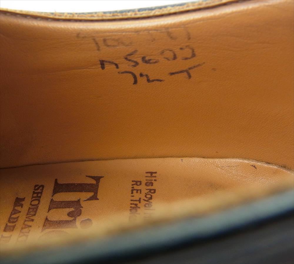 Tricker's トリッカーズ BOURTON バートン ウイングチップ メダリオン シューズ モスグリーン系 7.5【中古】