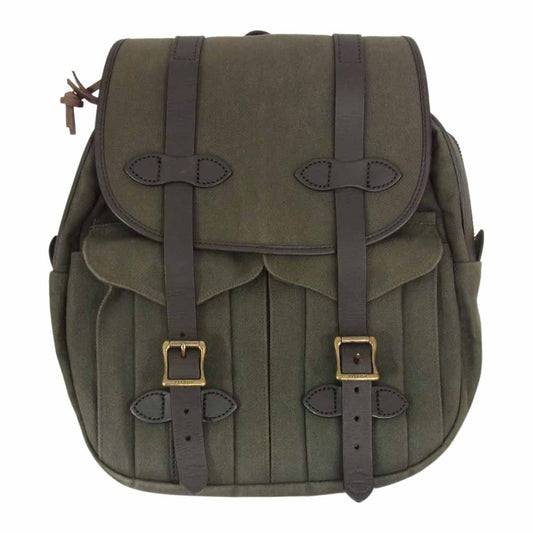 FILSON フィルソン レザー ベルト キャンバス バックパック リュック カーキ系【中古】