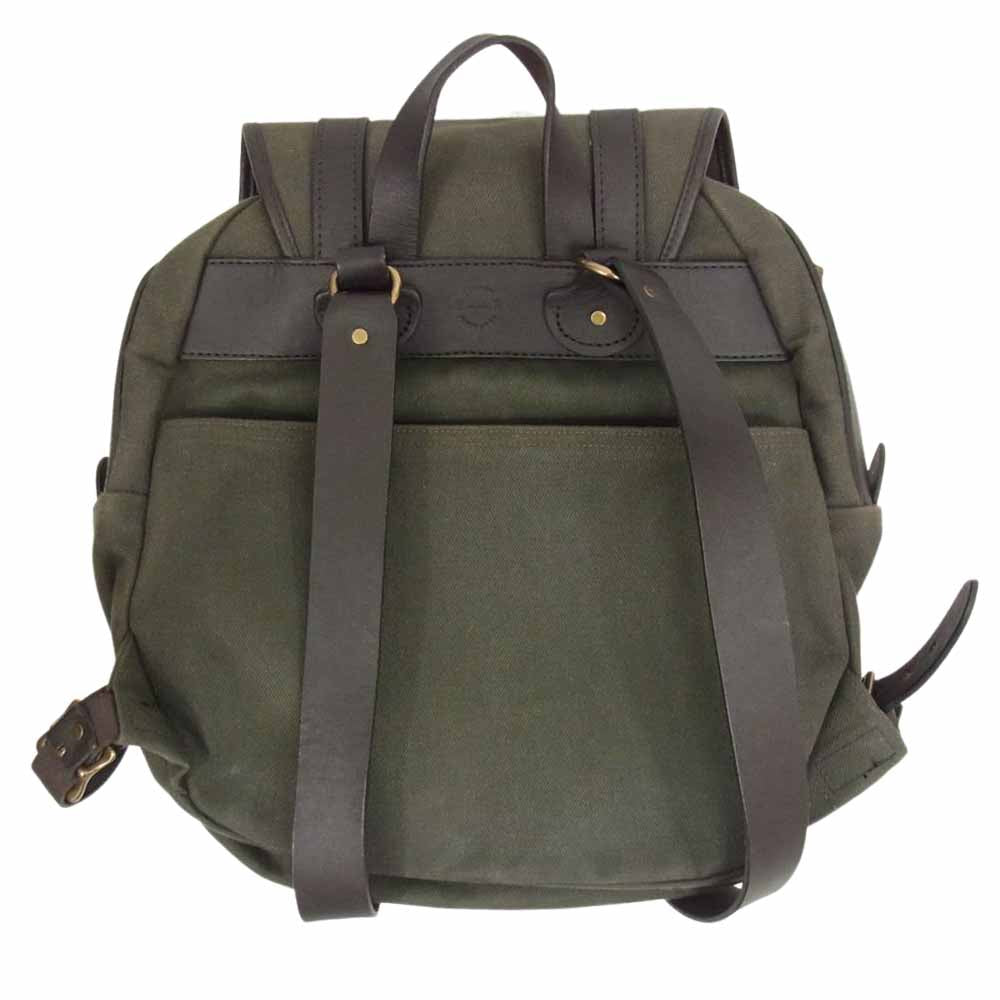 FILSON フィルソン レザー ベルト キャンバス バックパック リュック カーキ系【中古】