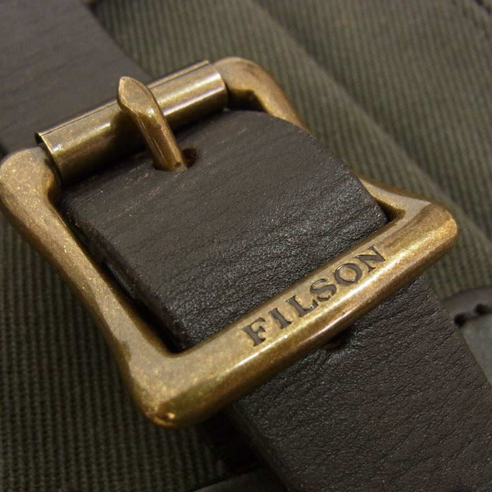 FILSON フィルソン レザー ベルト キャンバス バックパック リュック カーキ系【中古】