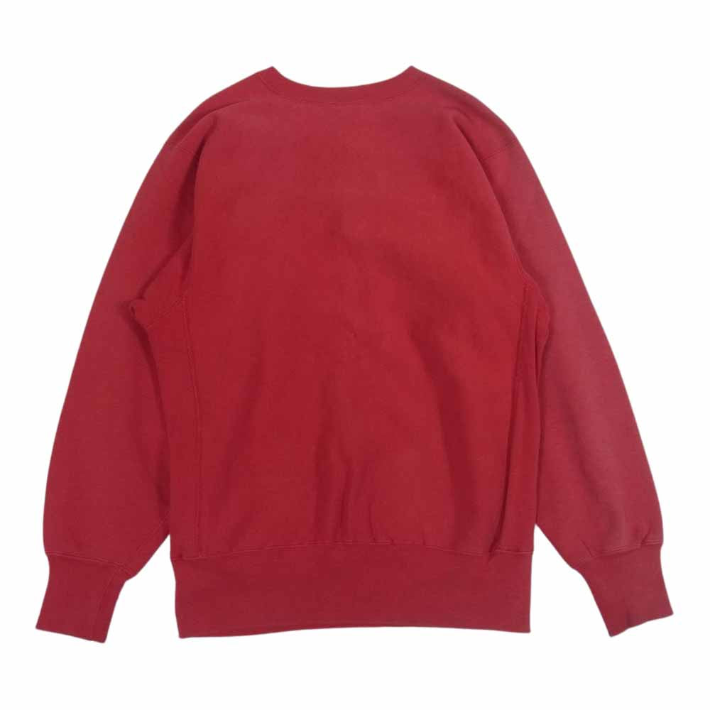 Champion チャンピオン 90s BOSTON UNIVERSITY カレッジ ロゴ プリント リバースウィーブ スウェット トレーナー レッド系 L【中古】