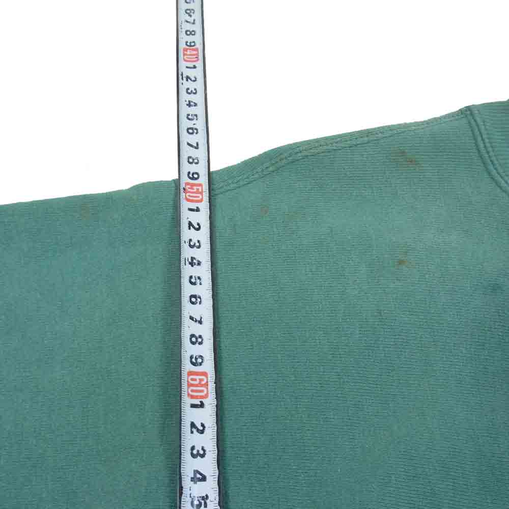 Champion チャンピオン 90s スナップ ボタン 背面 ロゴ刺繍 リバースウィーブ スウェット カーディガン グリーン系 L【中古】