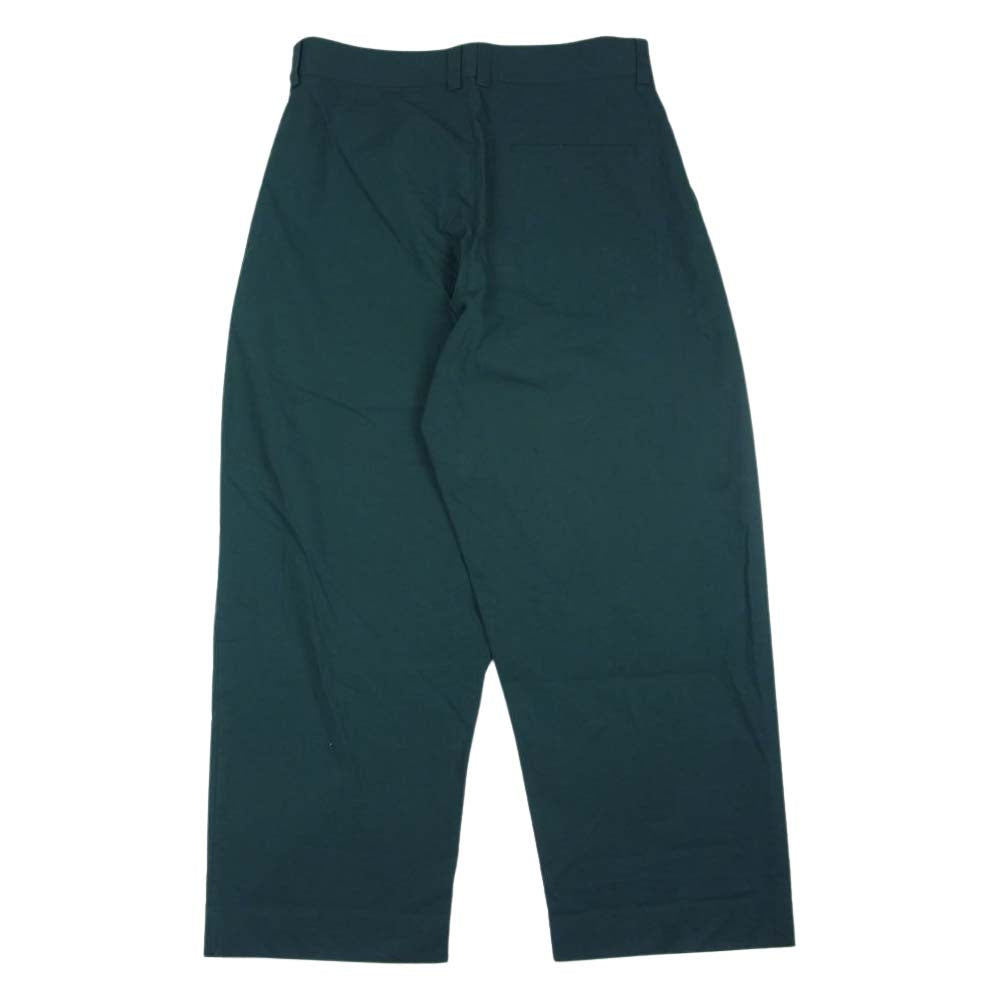 スタジオニコルソン SKM-554 ROSARIO POWDER COTTON WAKAME ワイド テーパード パンツ グリーン系 M【中古】