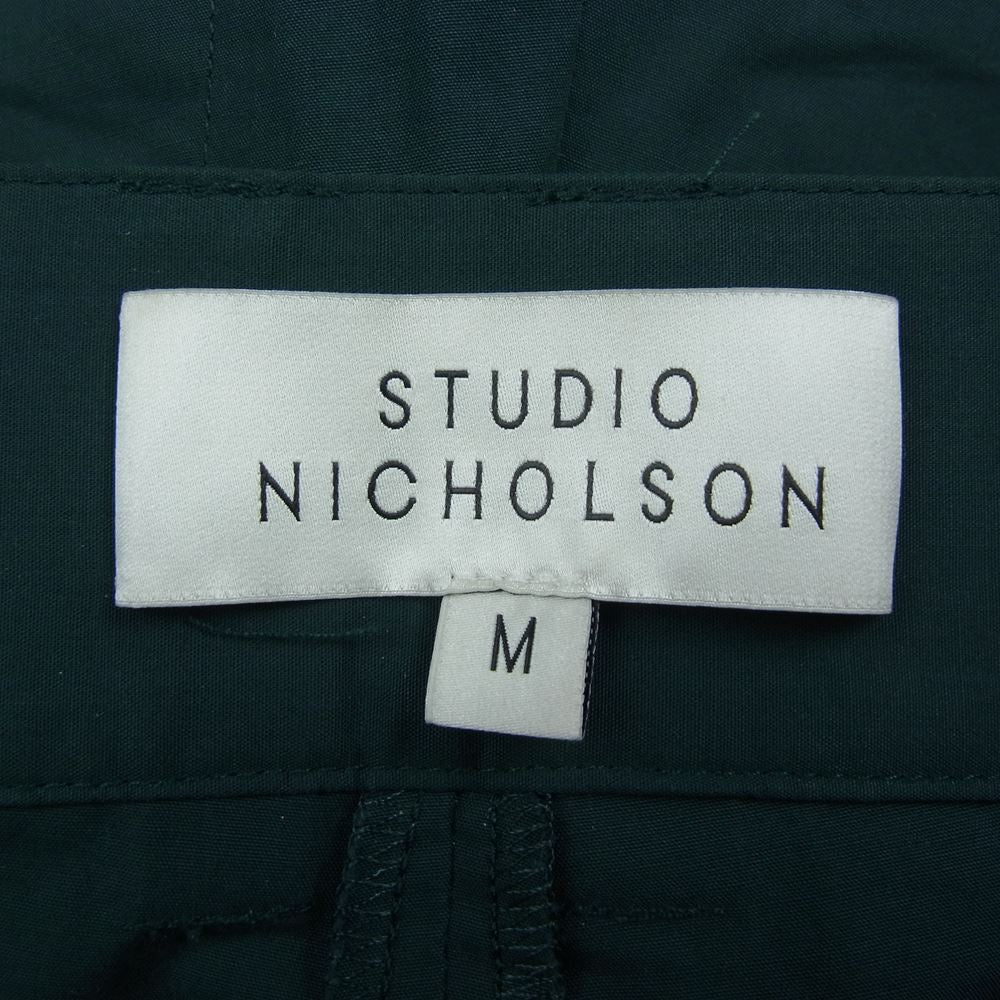 スタジオニコルソン SKM-554 ROSARIO POWDER COTTON WAKAME ワイド テーパード パンツ グリーン系 M【中古】