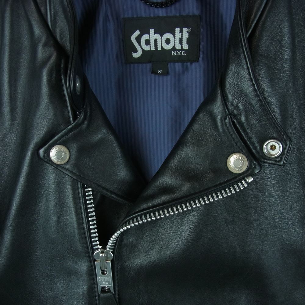 【状態良好】SCHOTT × EDIFICE ライダースジャケット　羊革　XL