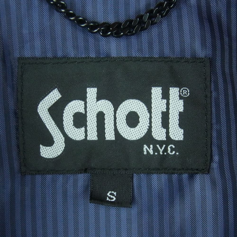 schott ショット 3161059 edifice エディフィス セミダブル レザー ライダース ジャケット 羊革 中国製 ブラック系 S【中古】