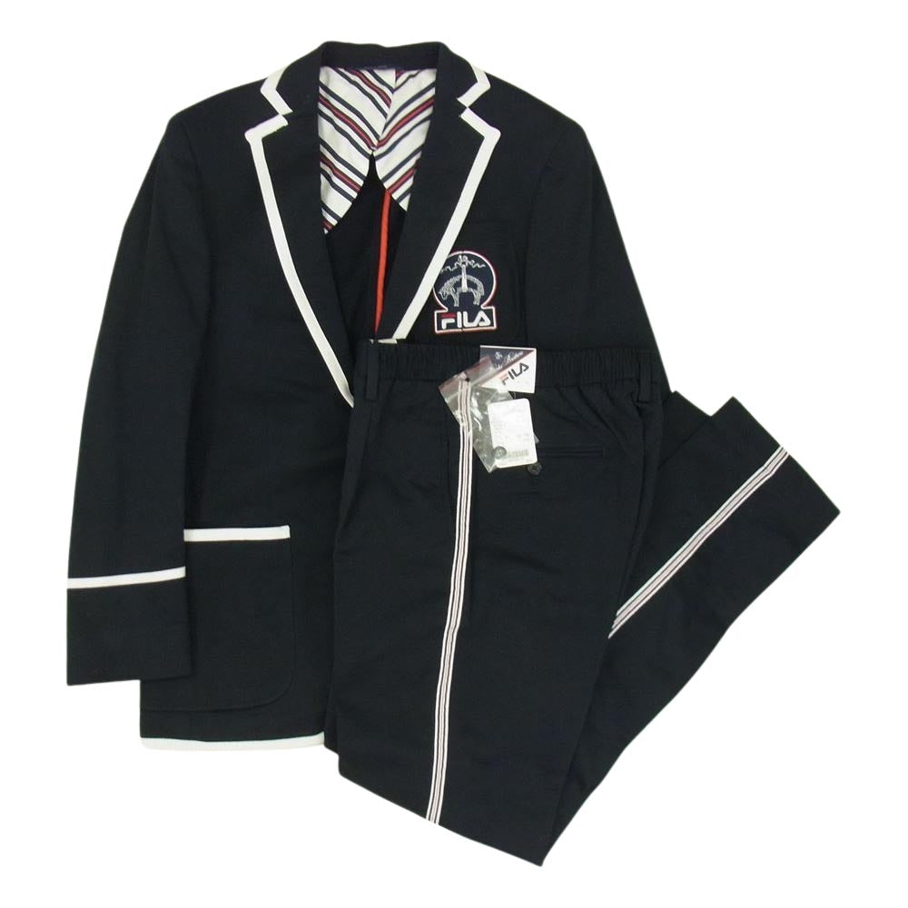 Brooks Brothers ブルックスブラザーズ × FILA フィラ 21SS セットアップ ブレザージャケット サイドラインパンツ ネイビー系 36【中古】