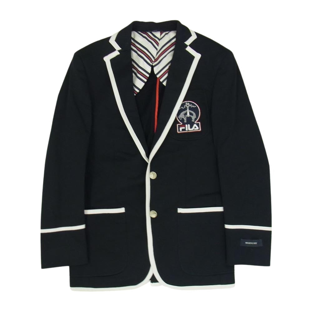 Brooks Brothers ブルックスブラザーズ × FILA フィラ 21SS セットアップ ブレザージャケット サイドラインパンツ ネイビー系 36【中古】