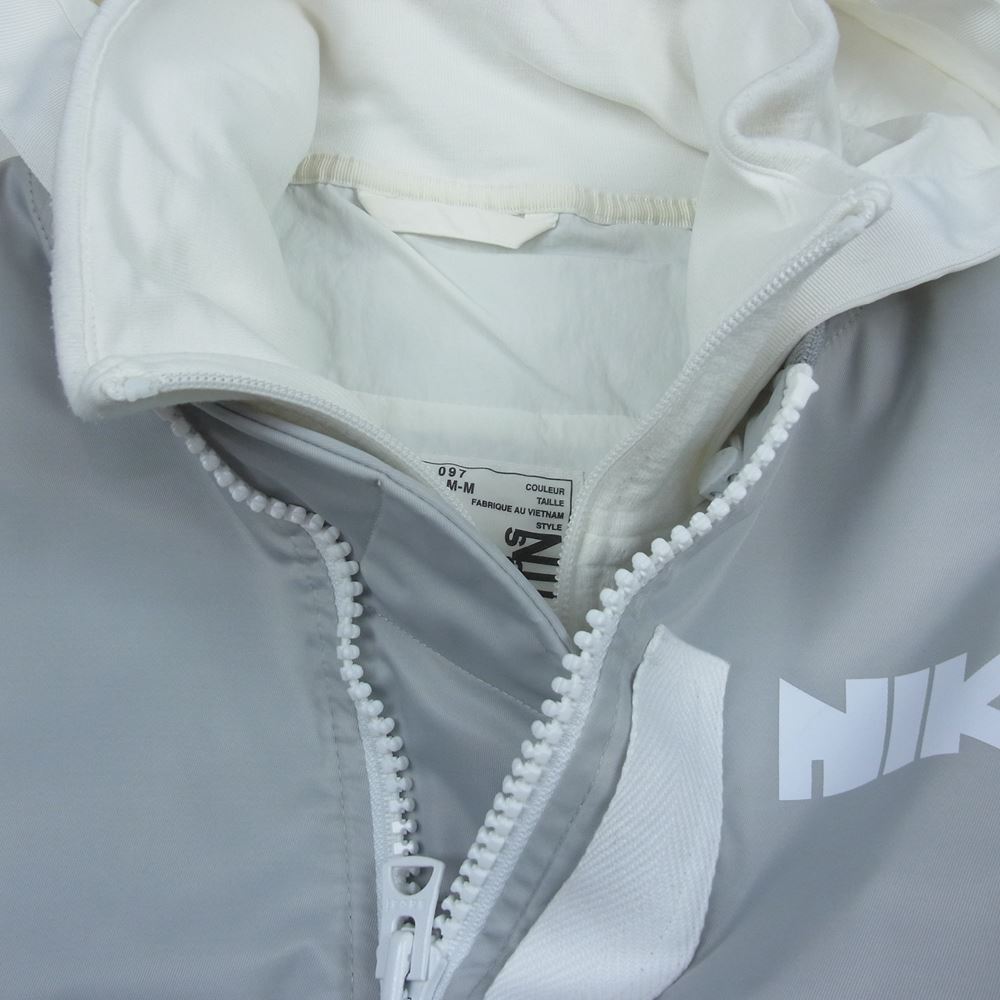Sacai サカイ × NIKE ナイキ 20AW CZ4697-097 NRG LAYERED JKT レイヤード ボンバー ジャケット グレー系 ホワイト系 M【中古】