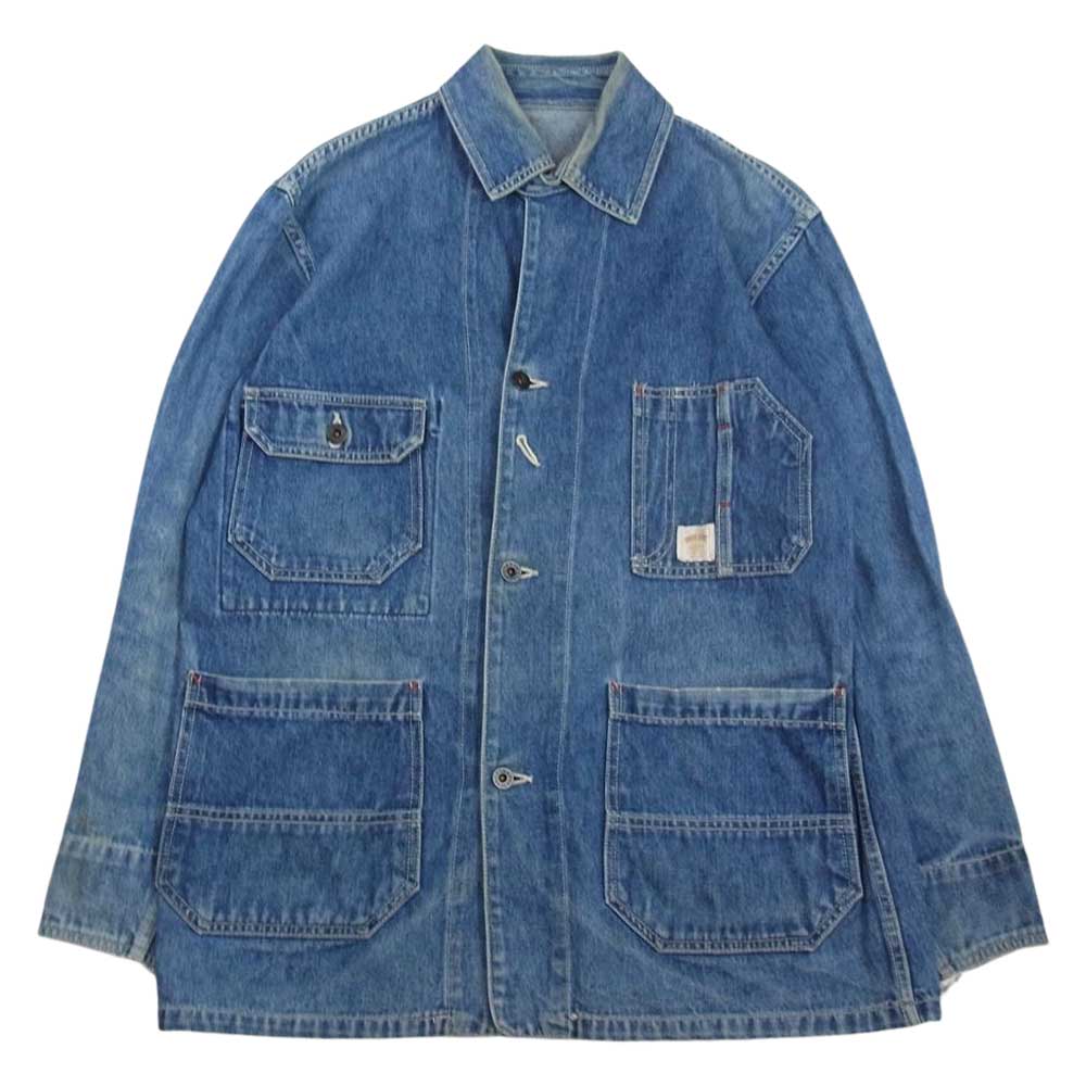 ゴールドバー 月桂樹 ボタン デニム カバーオール インディゴブルー系【中古】