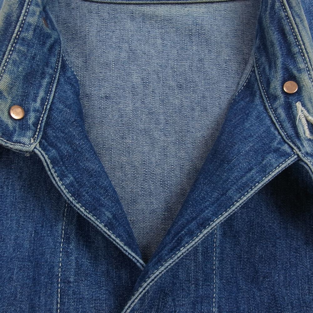 ゴールドバー 月桂樹 ボタン デニム カバーオール インディゴブルー系