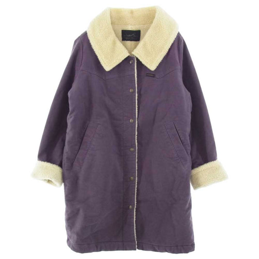 HYSTERIC GLAMOUR ヒステリックグラマー 01193AC06 ボア コーデュロイ ステンカラー コート  パープル系【中古】