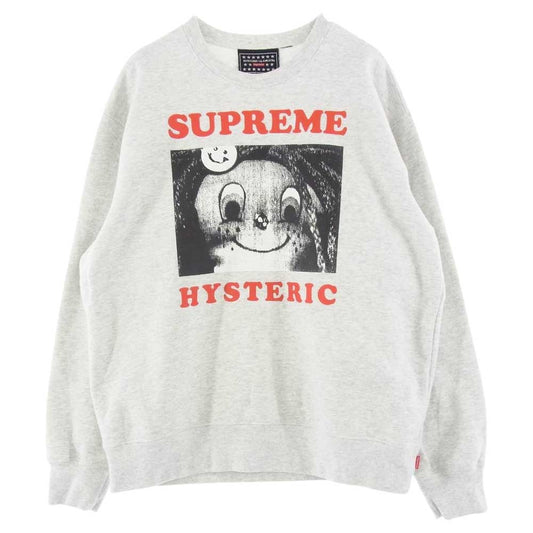 Supreme シュプリーム 21SS × HYSTERIC GLAMOUR ヒステリックグラマー Crewneck クルーネック スウェット グレー系 S【中古】