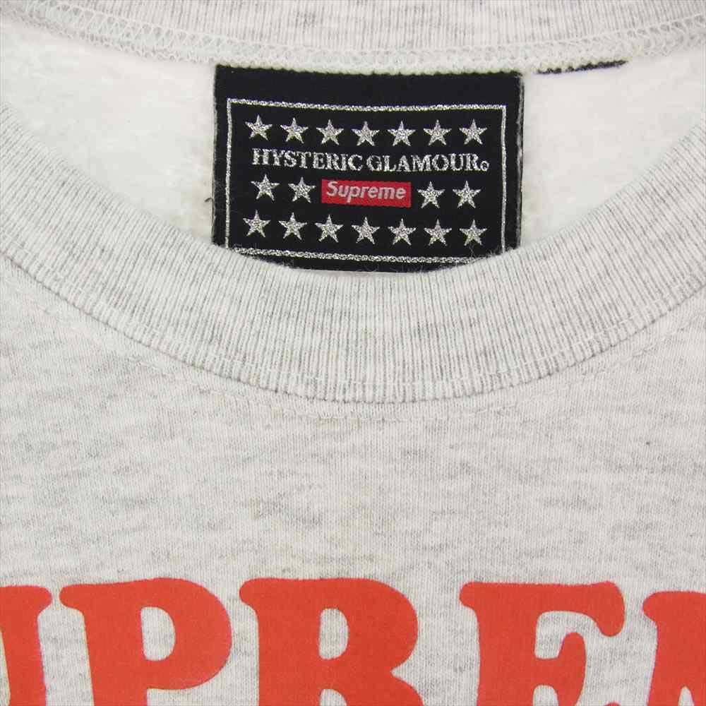 Supreme シュプリーム 21SS × HYSTERIC GLAMOUR ヒステリックグラマー Crewneck クルーネック スウェット グレー系 S【中古】