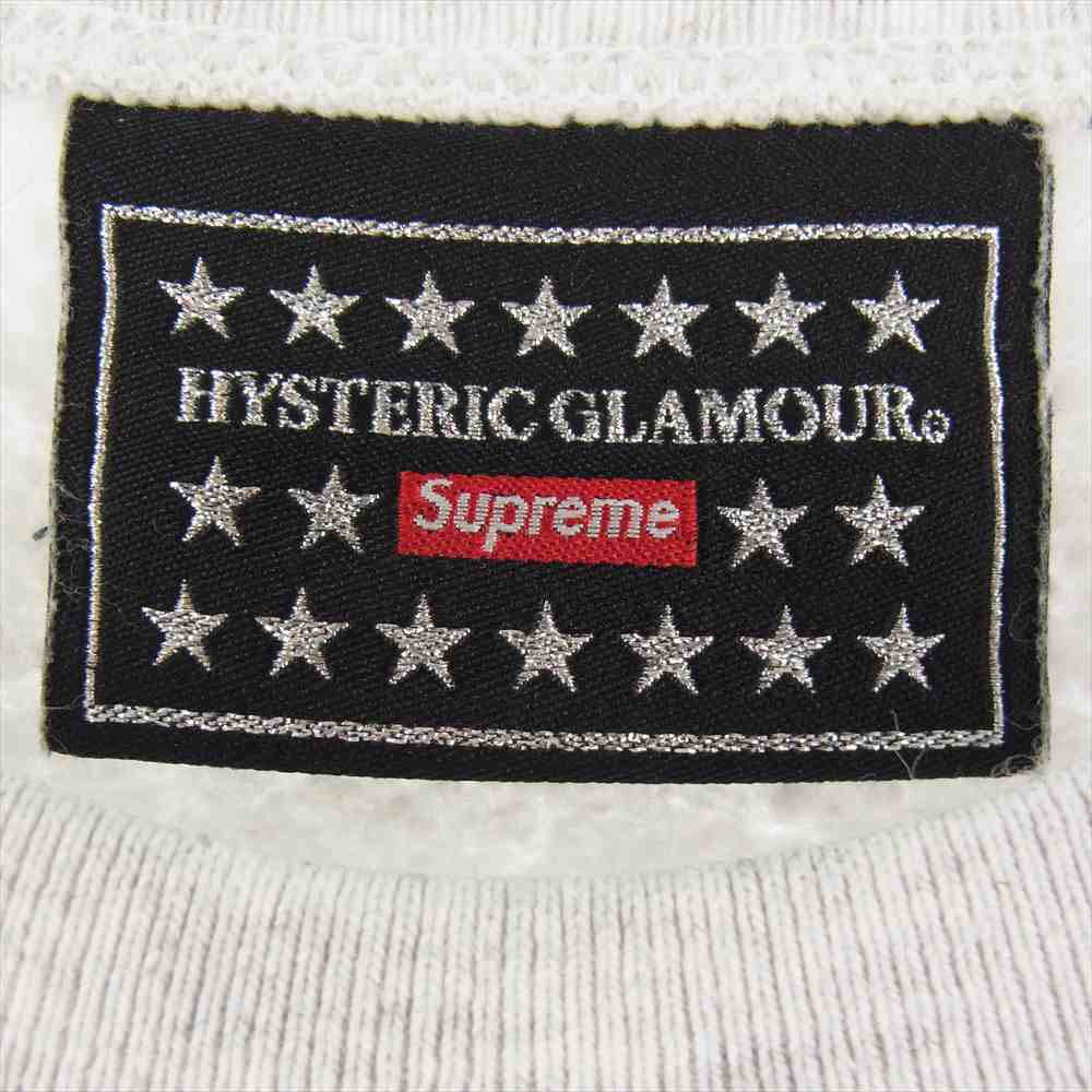 Supreme シュプリーム 21SS × HYSTERIC GLAMOUR ヒステリックグラマー Crewneck クルーネック スウェット グレー系 S【中古】