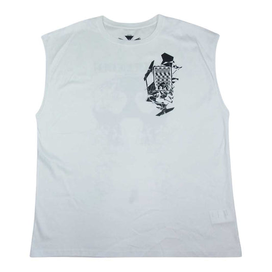 アクロニウム 22SS S25-PR-B 国内正規品 MERCERIZED SLEEVELESS T-SHIRTS マーセライズド ノースリーブ Tシャツ ホワイト ホワイト系 L【極上美品】【中古】