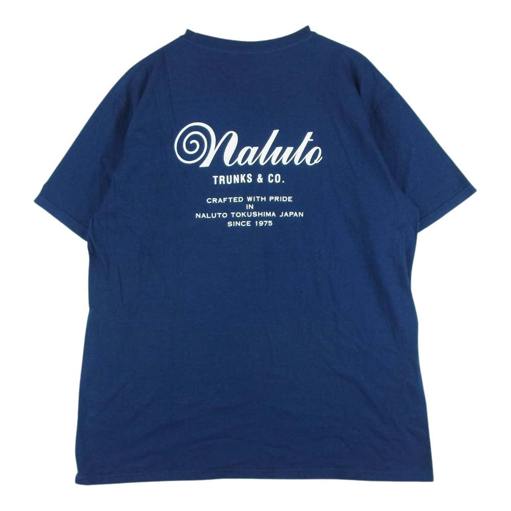 ナルト トランクス コットン ポケット 半袖 Tシャツ カットソー ネイビー系 L【中古】