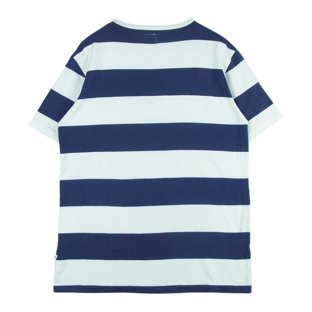 ナルト トランクス コットン ボーダー ポケット 半袖 Tシャツ カットソー ネイビー系 ホワイト系 L【中古】