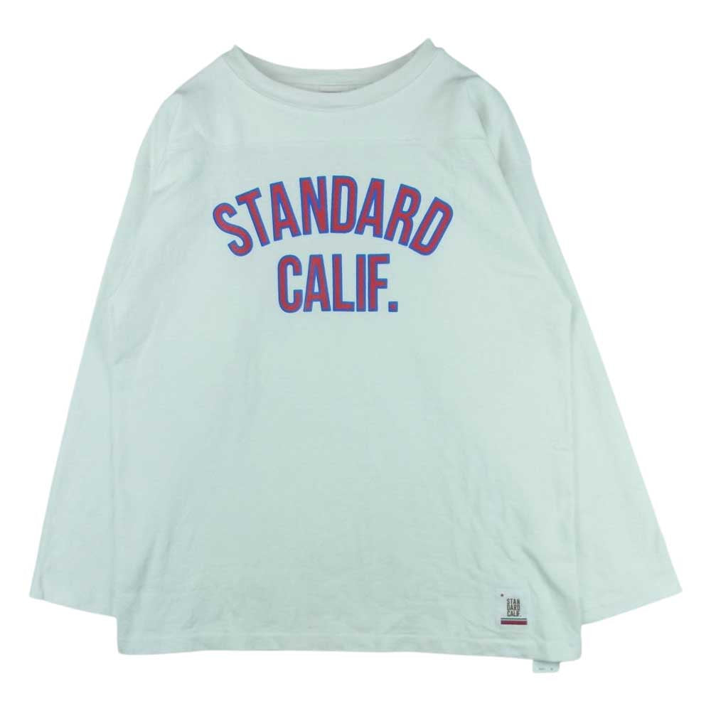 STANDARD CALIFORNIA スタンダードカリフォルニア フットボール 長袖 Tシャツ カットソー コットン 日本製 ホワイト系 L【中古】