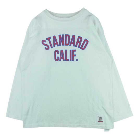 STANDARD CALIFORNIA スタンダードカリフォルニア フットボール 長袖 Tシャツ カットソー コットン 日本製 ホワイト系 L【中古】