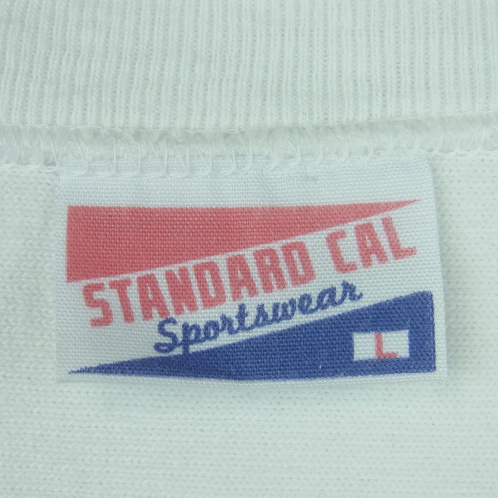 STANDARD CALIFORNIA スタンダードカリフォルニア フットボール 長袖 Tシャツ カットソー コットン 日本製 ホワイト系 L【中古】