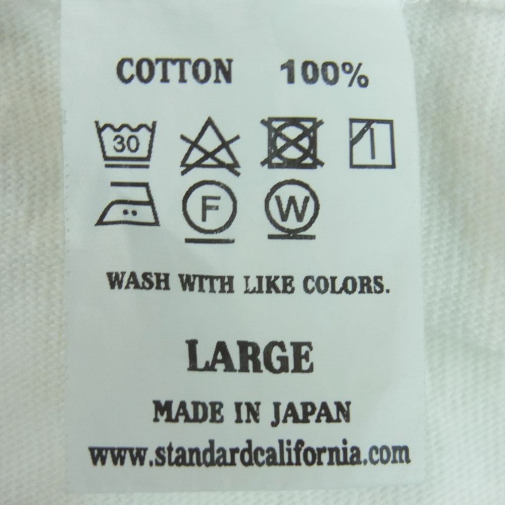 STANDARD CALIFORNIA スタンダードカリフォルニア フットボール 長袖 Tシャツ カットソー コットン 日本製 ホワイト系 L【中古】