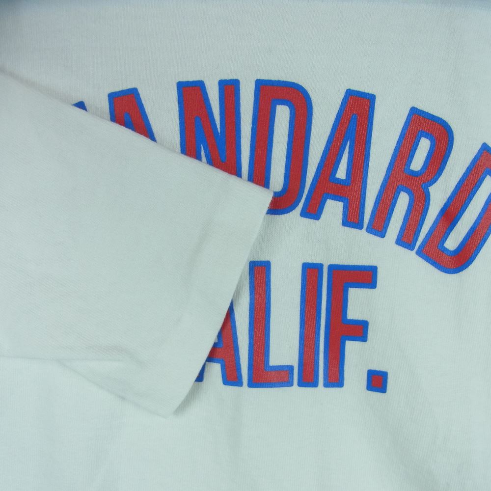 STANDARD CALIFORNIA スタンダードカリフォルニア フットボール 長袖 Tシャツ カットソー コットン 日本製 ホワイト系 L【中古】