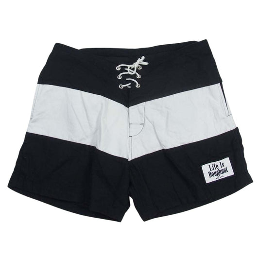 ナルト トランクス ボーダー ショート パンツ ショーツ ブラック ブラック系 31【中古】