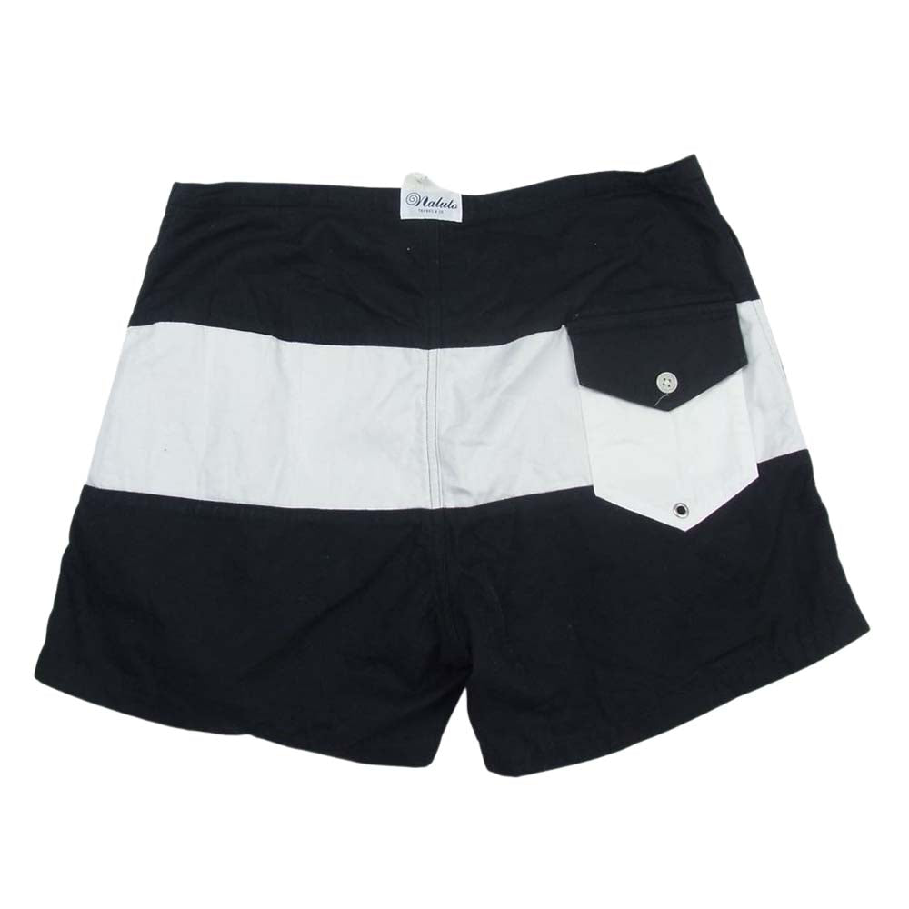 ナルト トランクス ボーダー ショート パンツ ショーツ ブラック ブラック系 31【中古】