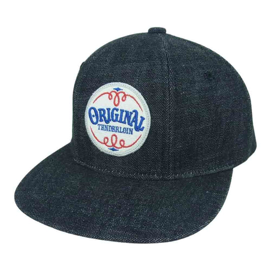 TENDERLOIN テンダーロイン 19AW DENIM CAP ロゴ ワッペン ブラック デニム キャップ 帽子 日本製 ブラック系 FREE【中古】