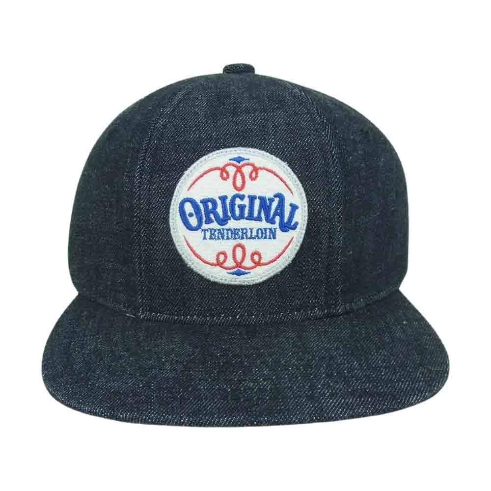 TENDERLOIN テンダーロイン 19AW DENIM CAP ロゴ ワッペン ブラック デニム キャップ 帽子 日本製 ブラック系 FREE【中古】