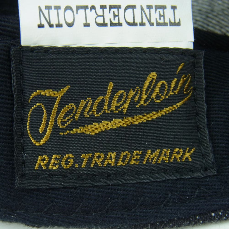 TENDERLOIN テンダーロイン 19AW DENIM CAP ロゴ ワッペン ブラック デニム キャップ 帽子 日本製 ブラック系 FREE【中古】