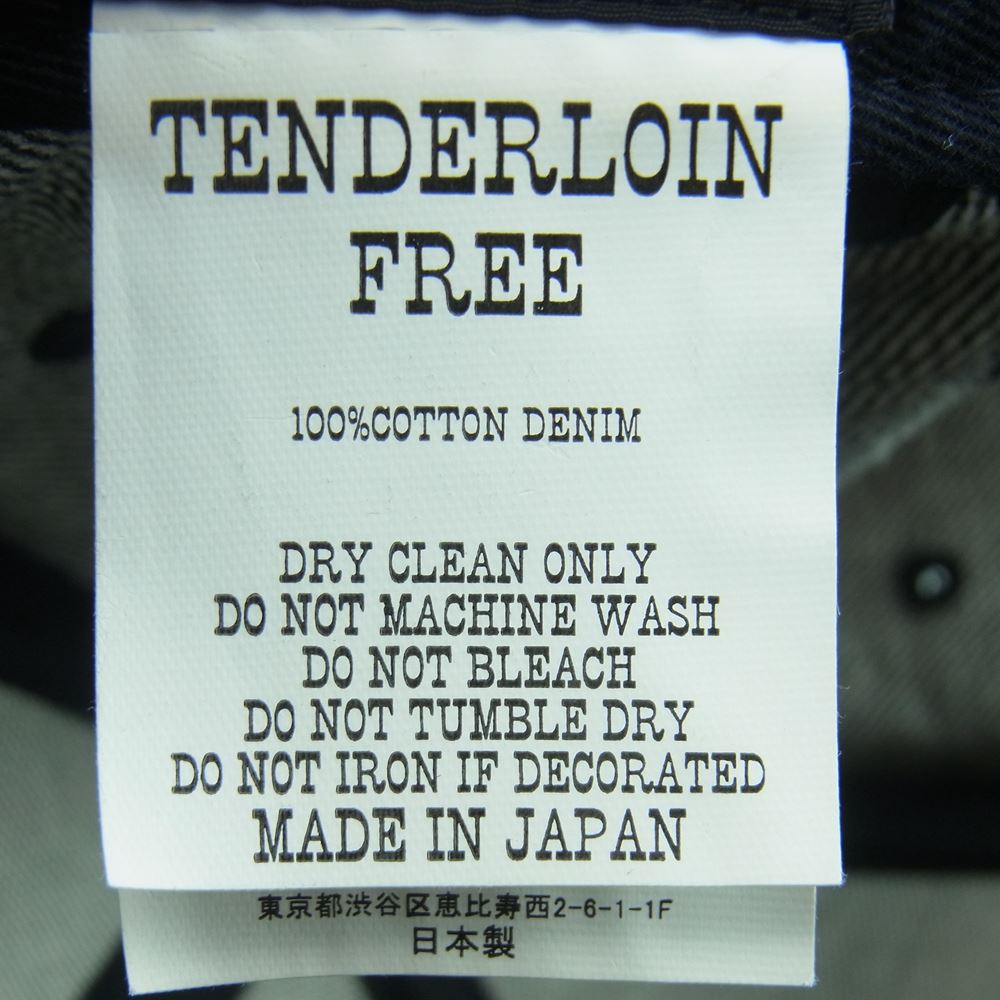 TENDERLOIN テンダーロイン 19AW DENIM CAP ロゴ ワッペン ブラック