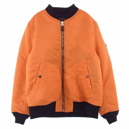 WACKO MARIA ワコマリア 18AW 18FW-WMO-ML24 MA-1 FLIGHT JACKET TYPE-2 リバーシブル バックロゴ フライト ジャケット オレンジ系 L【中古】