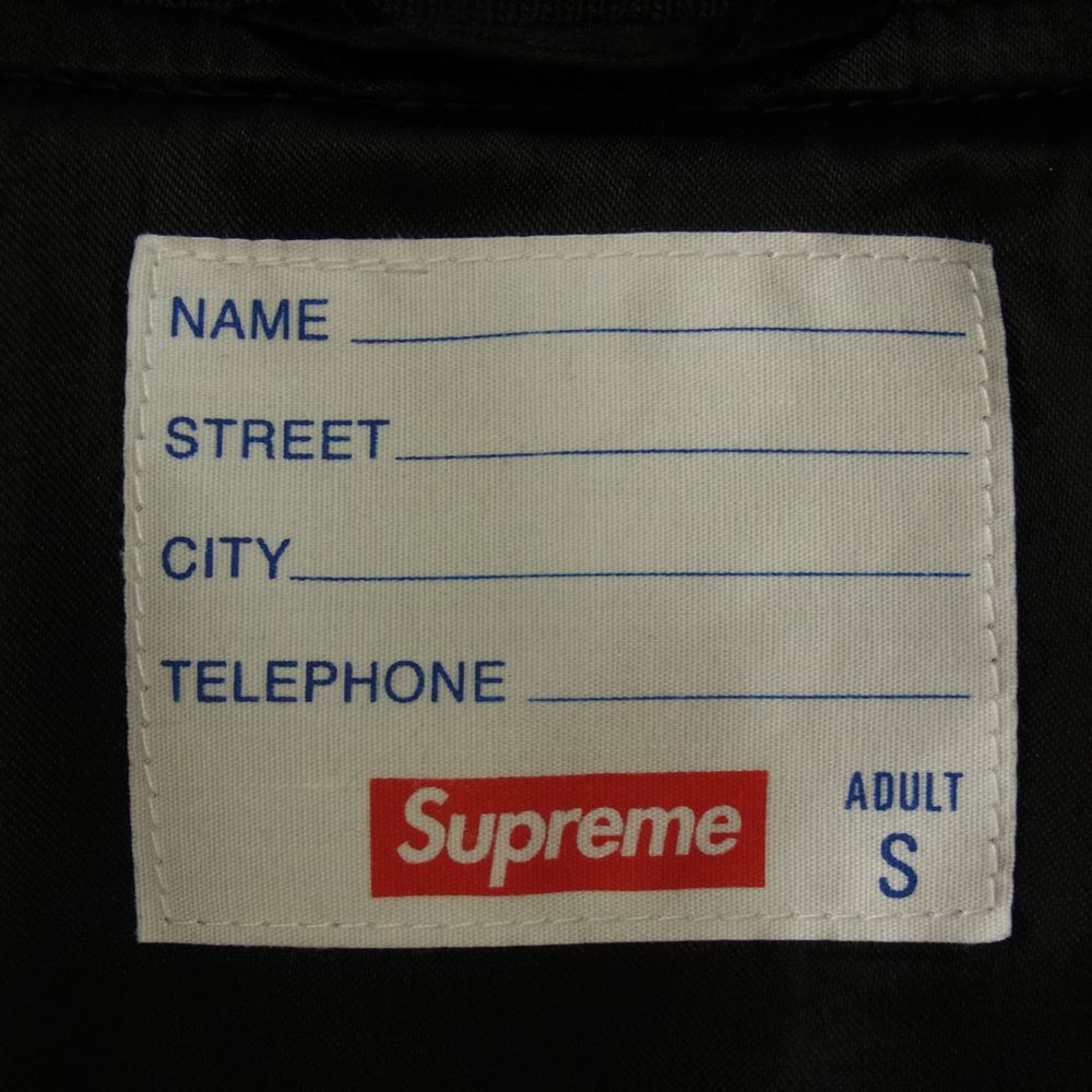 Supreme シュプリーム 15AW Wool Varsity Crew Jacket バーシティー ヴァーシティー クルー ジャケット スタジャン ブラック系 S【中古】