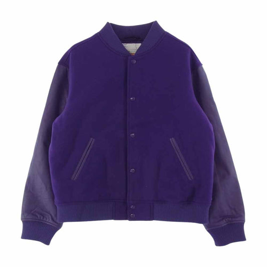 Supreme シュプリーム 18AW Motion Logo Varsity Jacket モーションロゴ バーシティー ジャケット スタジャン パープル系 M【極上美品】【中古】