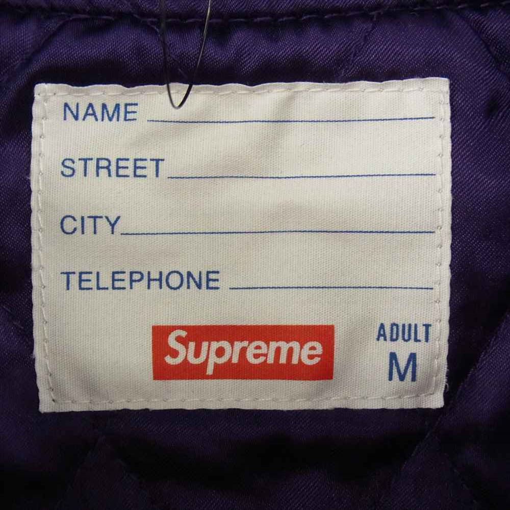 Supreme シュプリーム 18AW Motion Logo Varsity Jacket モーションロゴ バーシティー ジャケット スタジャン パープル系 M【極上美品】【中古】