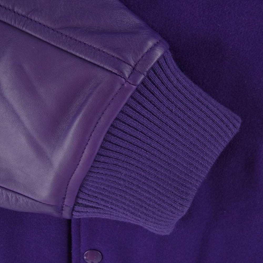 Supreme シュプリーム 18AW Motion Logo Varsity Jacket モーションロゴ バーシティー ジャケット スタジャン パープル系 M【極上美品】【中古】